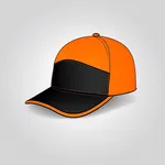 orange hunting cap with black brim image